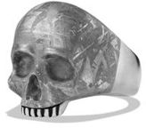 Thumbnail for your product : David Yurman Skull Ring with Carved Meteorite