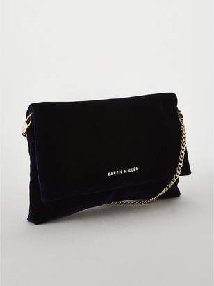 Karen Millen Velvet Clutch Bag