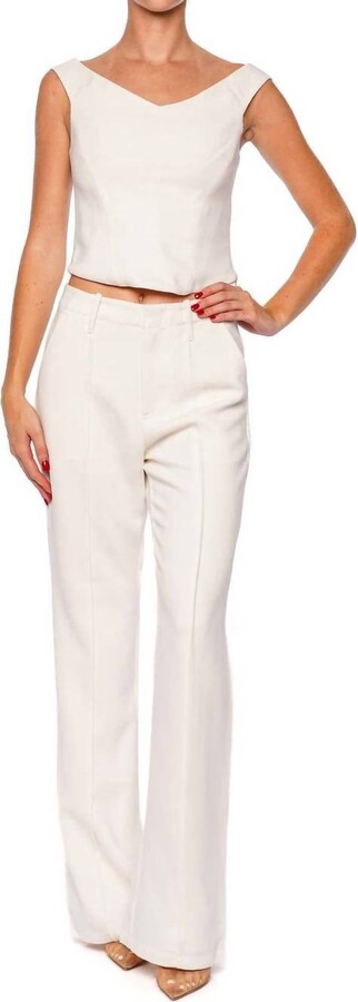 Jonathan Simkhai Emri Off Shoulder Top In Ivory