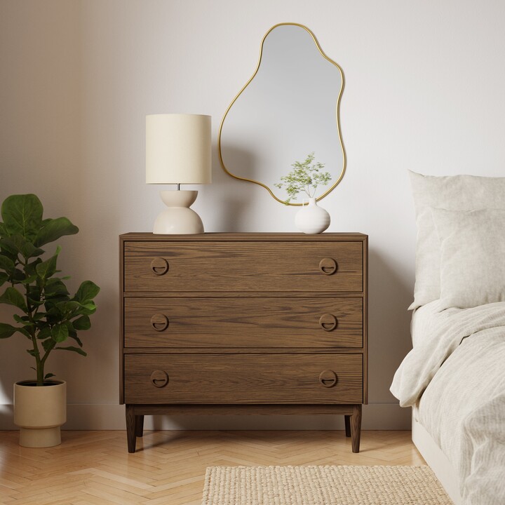 Dunelm Elements Arja 3 Drawer Chest Brown ShopStyle