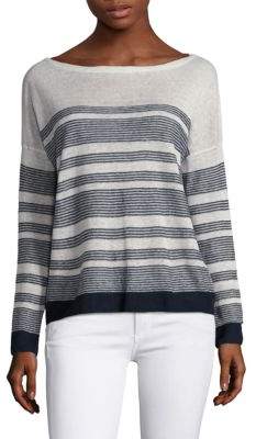 Splendid Striped Linen Pullover