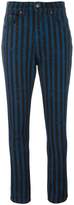 Thumbnail for your product : Marc Jacobs stripe flood stovepipe jeans