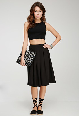 Forever 21 Contemporary Box Pleat A-Line Skirt