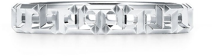 Tiffany T True narrow ring in 18k white gold, wide