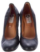 Thumbnail for your product : Lanvin Embossed Round-Toe Wedges