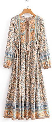 long sleeve boho maxi