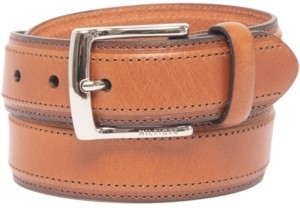 mens cognac dress belt