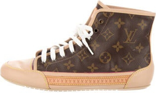 Louis Vuitton Monogram Leather Trim Embellishment Sneakers - ShopStyle