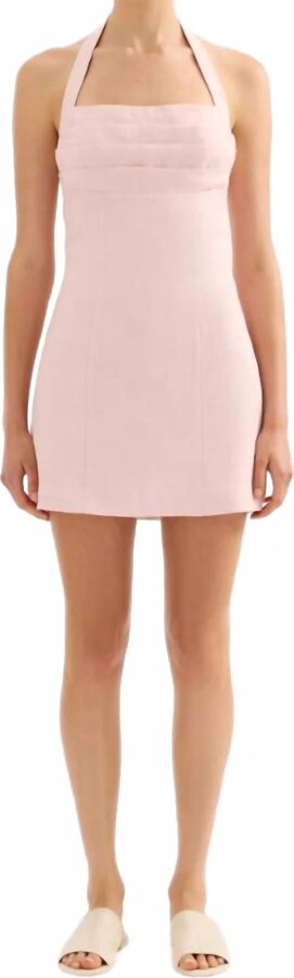 Reyes Linen Mini Dress In Quartz