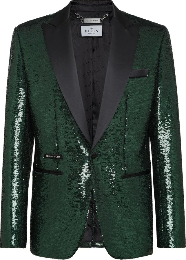 Philipp Plein Sequin-Design Single-Breasted Blazer