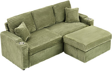 Brayden Studio 20 - Inch Wide Single Seat Corduroy Chair With Independent Spring And Bouncy High Resilience Memory Sponge 30 Deep Cushion Soft