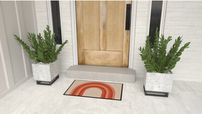 Rugs America Lianna Vermillion Rainbow LO25A 20"x31.5" Door and Kitchen Mat
