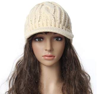 ONLINE Women New Fashion Winter Warm Crochet Knit Wool Beanie Ski Peaked Hat Cap