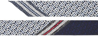 Burberry TB monogram print silk scarf