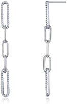 Thumbnail for your product : Lafonn Simulated Diamond Paperclip Link Earrings
