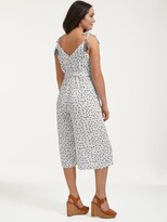 Thumbnail for your product : Figleaves Strappy Culotte Polka Dot Jumpsuit - Black/White