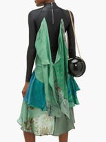 Thumbnail for your product : Marine Serre Upcycled Bodysuit And Silk Scarf Dress - Green Multi