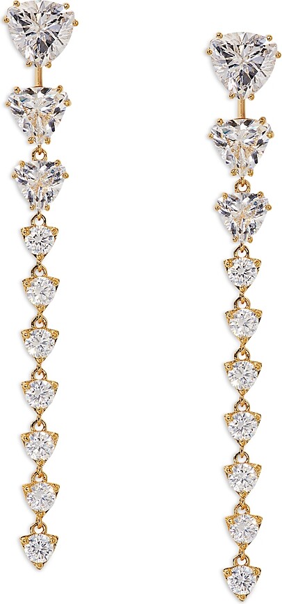 Nadri Luxor Front to Back Linear Earrings