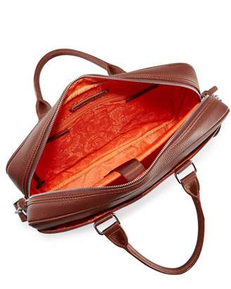 Robert Graham Pebbled Faux-Leather Messenger Bag, Cognac