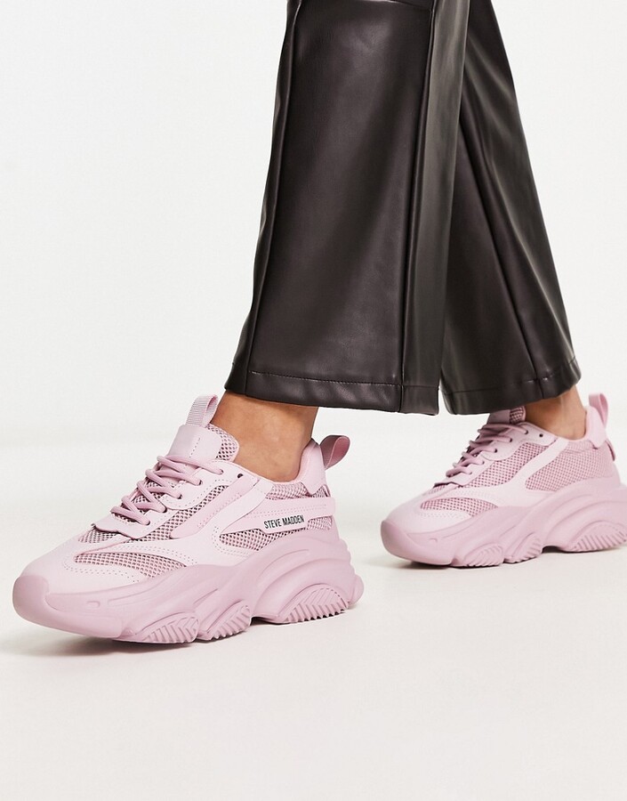 Steve Madden Possession sneakers in dusty pink - ShopStyle