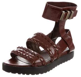 Alexander Wang Ankle Strap Patent Leather Sandals