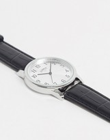 Thumbnail for your product : Limit Faux leather watch in black with croc strap