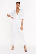 Thumbnail for your product : Nasty Gal Womens Wrap It Up V-Neck Belted Jumpsuit - Black - S/M, Black