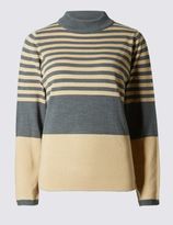 Thumbnail for your product : Marks and Spencer Striped Funnel Neck Jumper