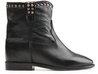 Isabel Marant Leather Wedge Heel Ankle Boots