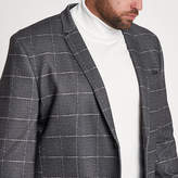 Thumbnail for your product : River Island Big and Tall grey check skinny fit blazer