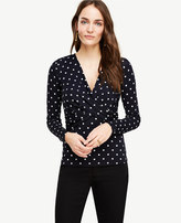 Thumbnail for your product : Ann Taylor Petite Polka Dot Twist Top