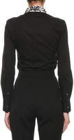 Thumbnail for your product : Dolce & Gabbana Long-Sleeve Button-Front Cotton Poplin Blouse w/ Embellished Collar