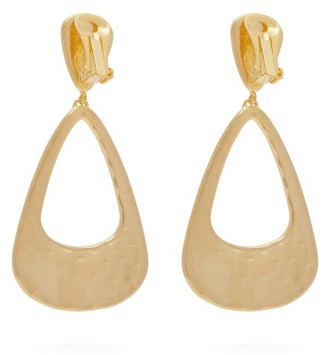 Joelle Kharrat - Pera Gold-plated Wooden Drop Earrings - Gold