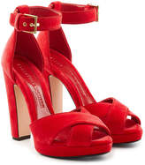 Thumbnail for your product : Alexander McQueen Velvet Platform Sandals