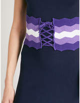 Thumbnail for your product : Sandro Belted stretch-knit midi dress