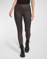 Thumbnail for your product : Lysse Metallic-Coated Toothpick Denim Leggings