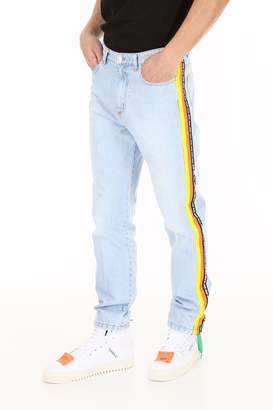 MSGM Tricolor Band Jeans