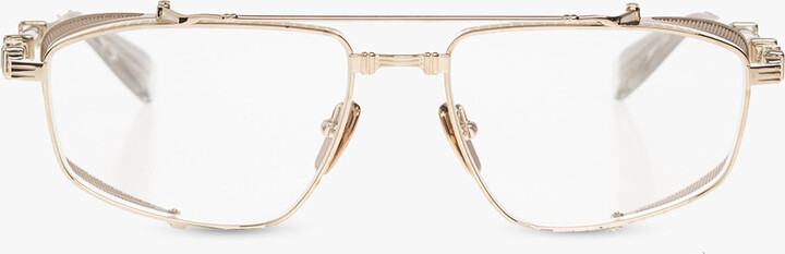 Balmain ‘brigade V Optical Glasses Unisex Gold Shopstyle Eyeglasses