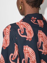 Thumbnail for your product : Desmond & Dempsey Sansindo Tiger print pyjama set