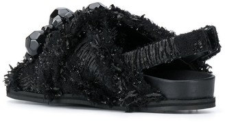Simone Rocha Bead-Detail Textured Sandals