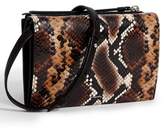 Thumbnail for your product : AllSaints Miki Silver Fetch Snake Embossed Leather Crossbody Bag