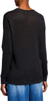 Thumbnail for your product : Brunello Cucinelli Sequined Linen-Silk Crewneck Sweater
