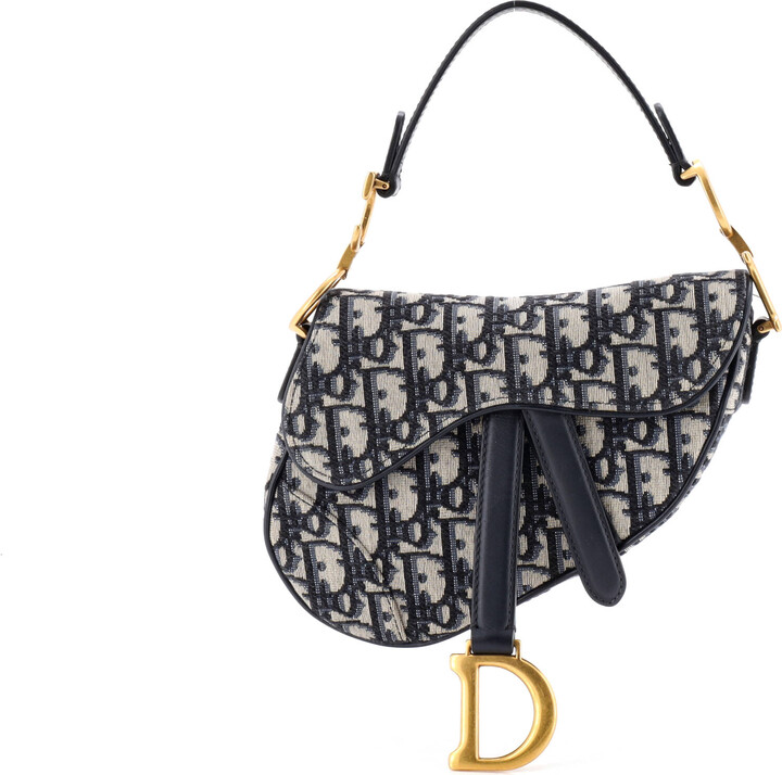 Christian Dior Saddle Handbag Oblique Canvas Mini