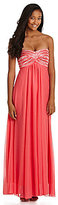Thumbnail for your product : Sequin Hearts Strapless Sequin Wrap Gown