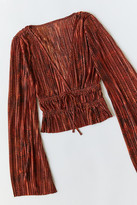 Thumbnail for your product : Urban Outfitters Cartia Plisse Surplice Top
