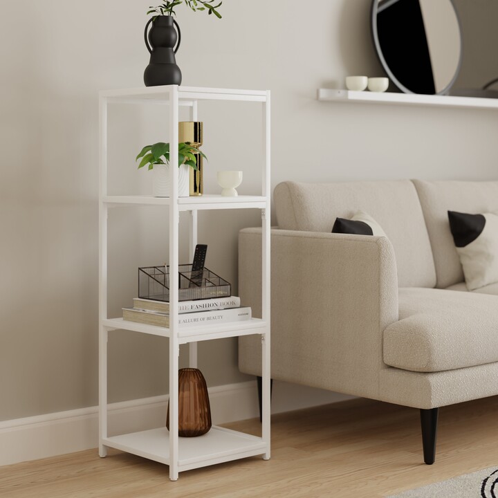 Dunelm Modular White 4 Shelf Shelving Unit White ShopStyle Bookcases