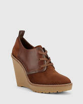Thumbnail for your product : Tablyn Round Toe Lace Up Wedge Booties