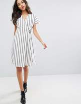 Thumbnail for your product : Vero Moda Striped Wrap Tea Dress