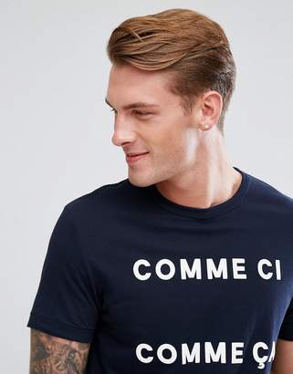 French Connection T-Shirt With Comme Ci Print