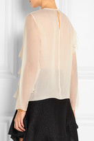 Thumbnail for your product : Chloé Ruffled silk-mousseliné blouse